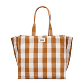 Ochre Gingham | Front of ochre gingham Carryall